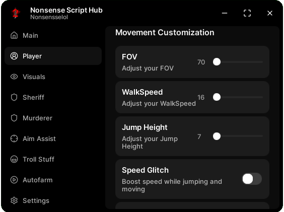 Customization interface